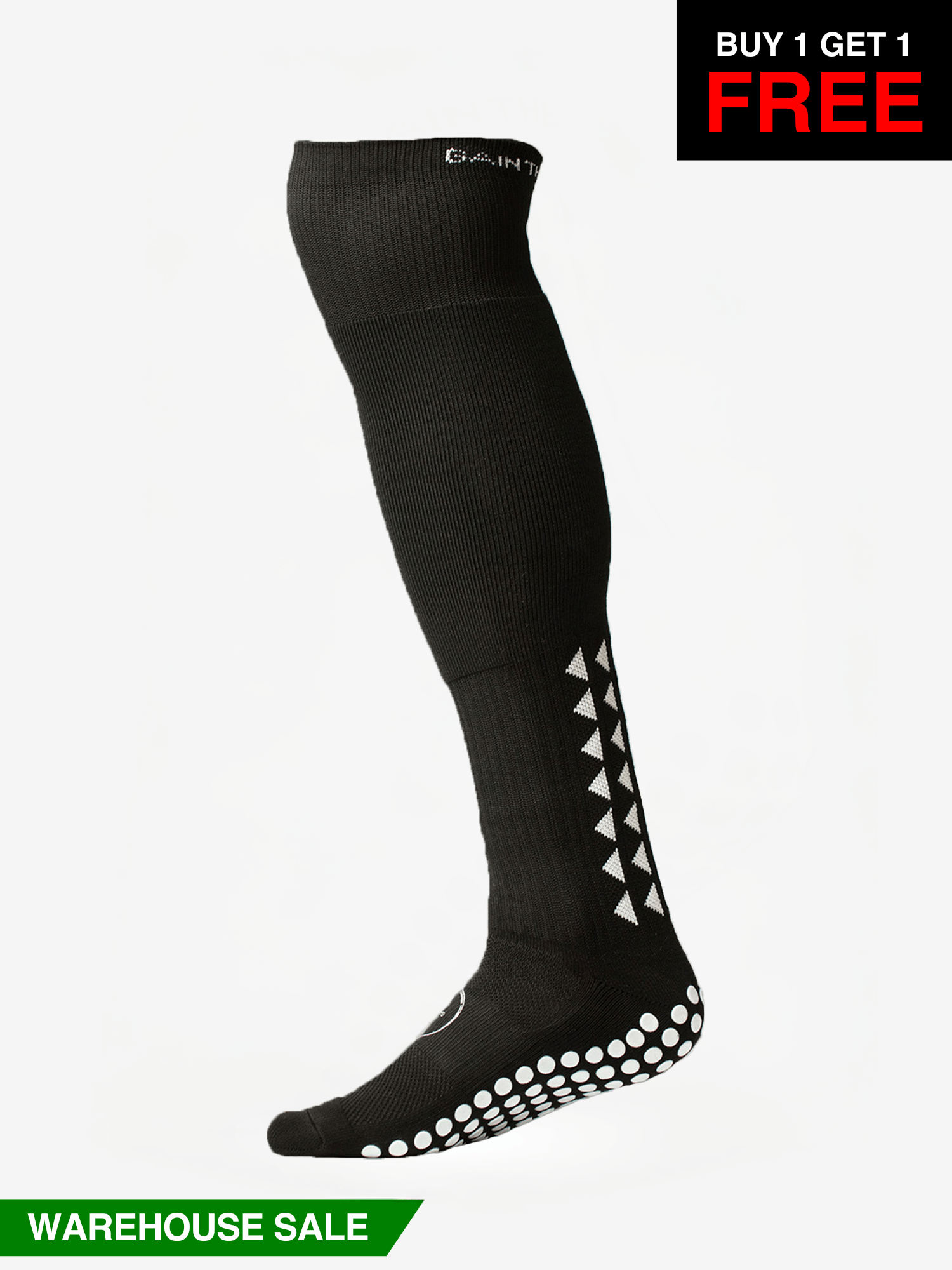 GRIP SOCKS 2.0  Full Length - Black - WAREHOUSE SALE - Gain The Edge Official
