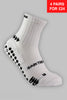 Grip Running Socks Quarter Length - White - Gain The Edge Official