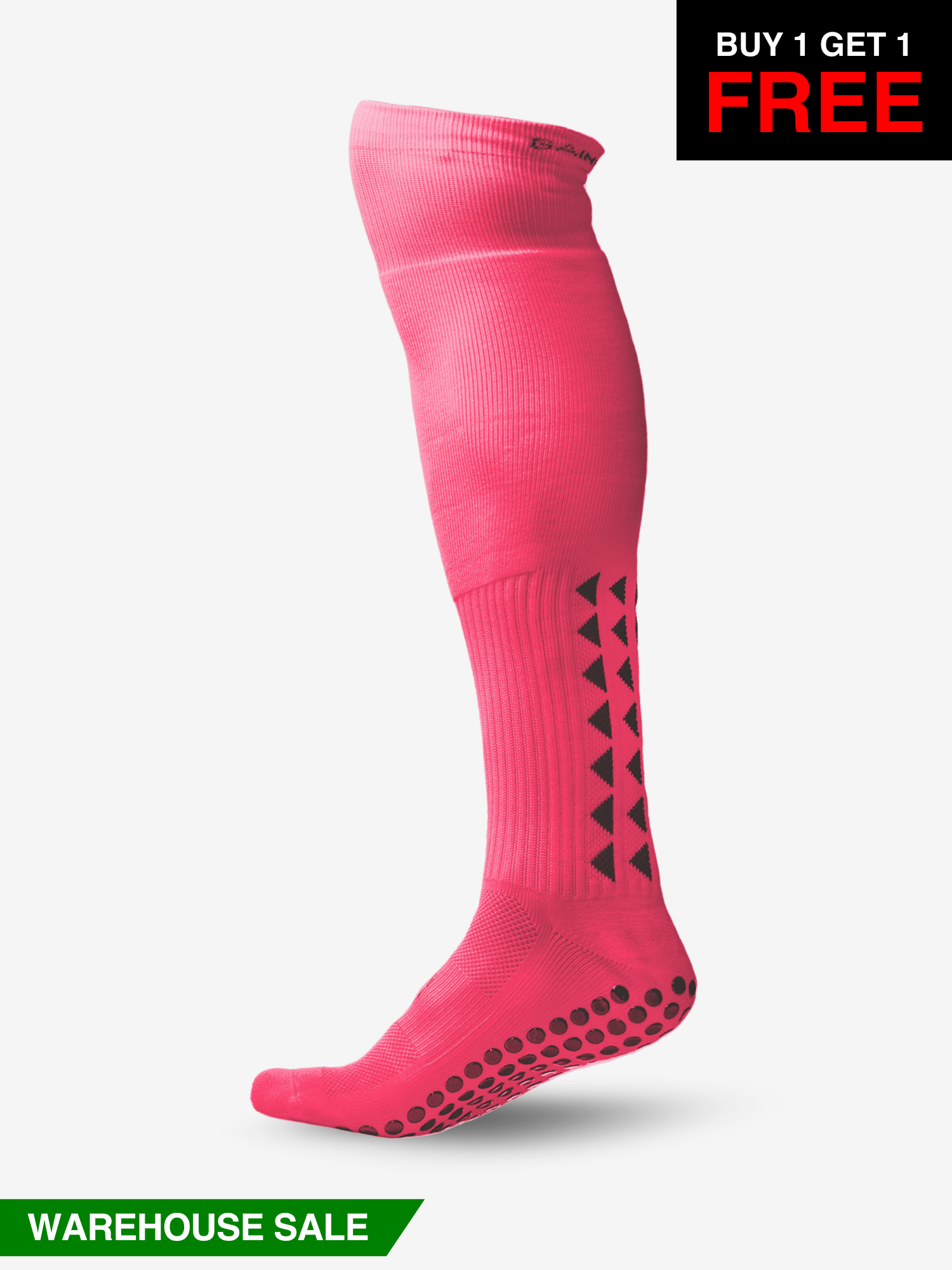 GRIP SOCKS 2.0  Full Length - Pink - WAREHOUSE SALE - Gain The Edge Official