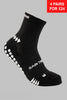 Grip Running Socks Quarter Length - Black - Gain The Edge Official