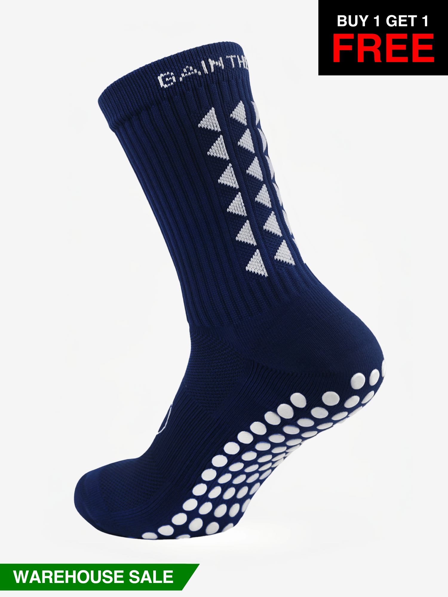 GRIP SOCKS 3.0  MidCalf Length - Navy Blue - WAREHOUSE SALE - Gain The Edge Official