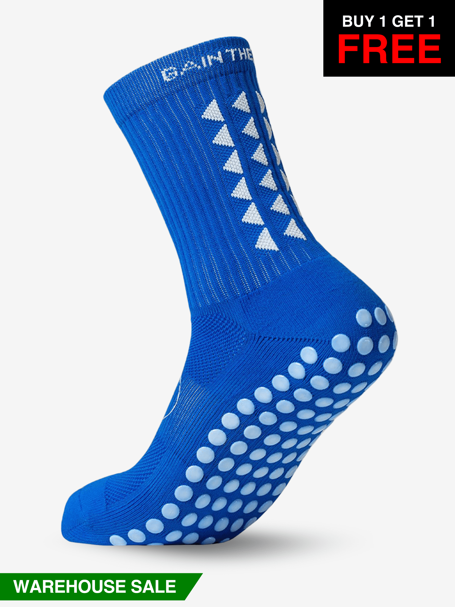 GRIP SOCKS 3.0  MidCalf Length - Blue - WAREHOUSE SALE - Gain The Edge Official