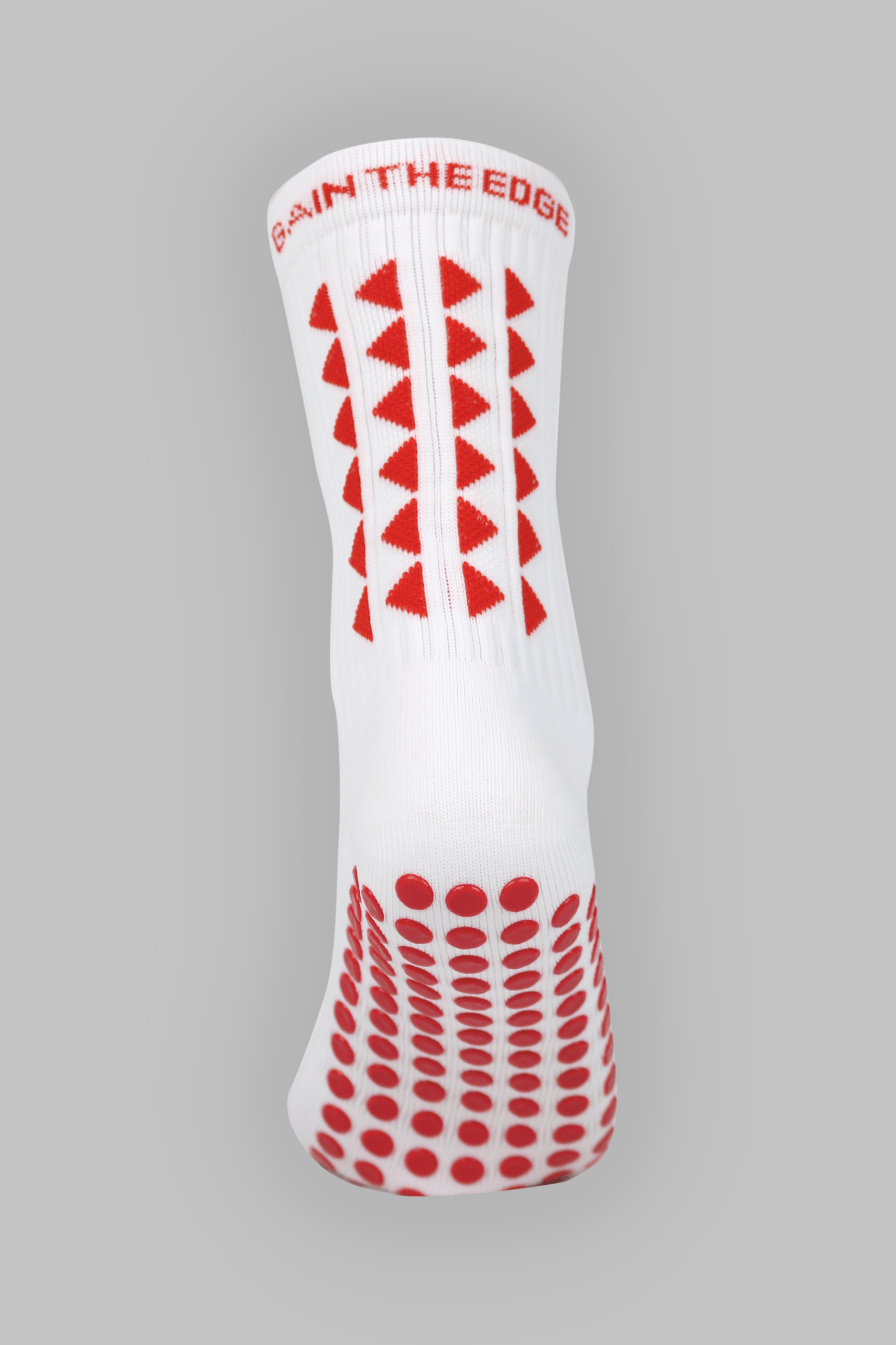 LIMITED EDITION GRIP SOCKS 2.0 - White & Red - Gain The Edge Official