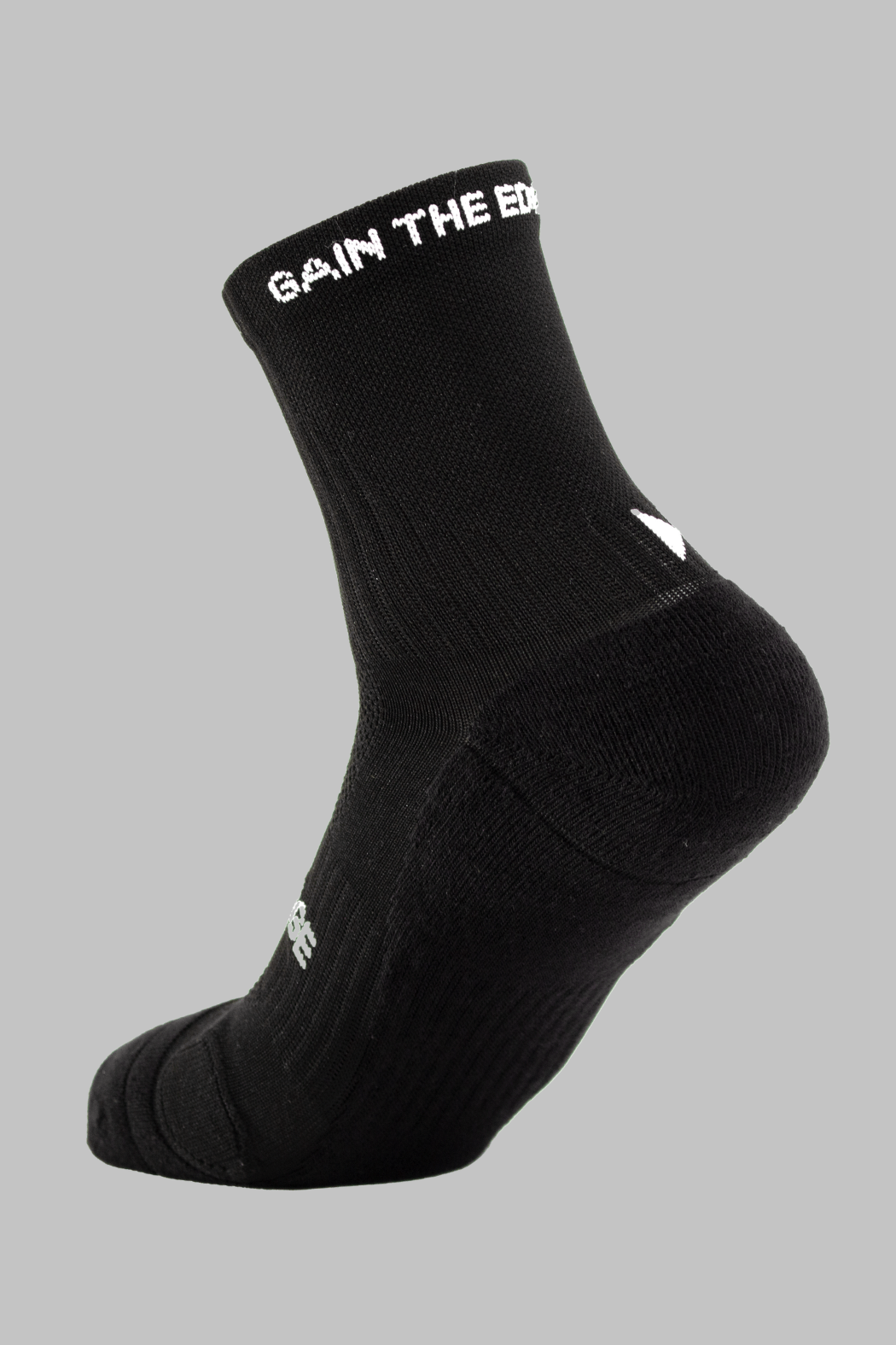 Running Socks Quarter Length - Black - Gain The Edge Official